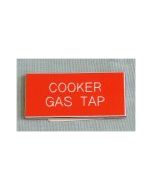 Cooker Gas Tap Boat Safety Sign Red