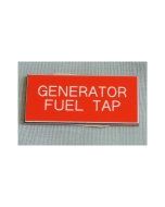 Generator Fuel Tap Boat Safety Sign Red