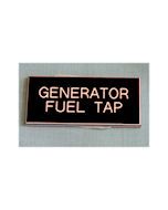 Generator Fuel Tap Boat Safety Sign Black