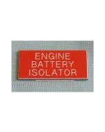 Engine Battery Isolator Boat Safety Sign Red