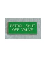 Petrol Shut Off Valve Boat Safety Sign Green
