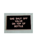 Gas Shut Off Valve On Top Of  Bottle Black