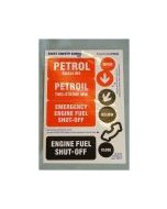 Boat Safety  Sticker Sheet Engine Fuels/Petrol