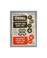 Boat Safety  Sticker Sheet Engine Fuels/Diesel