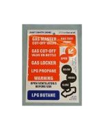 Boat Safety  Sticker Sheet LPG Fuels/Gas Cut Off