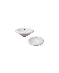 Oval Ceramic Sink 356 x 292mm c/w Drain