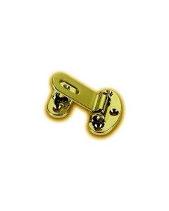 Small Button Hasp & Staple Brass