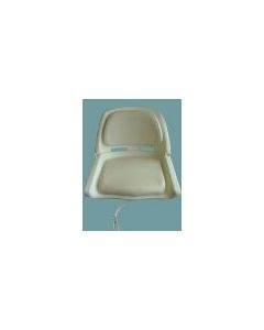 Folding Seat Poly c/w White Cushion