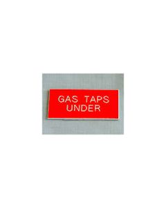 Gas Taps Under Boat Safety Sign Red