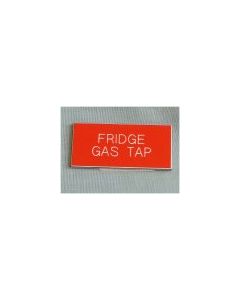Fridge Gas Tap Boat Safety Sign Red