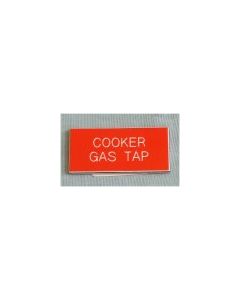 Cooker Gas Tap Boat Safety Sign Red