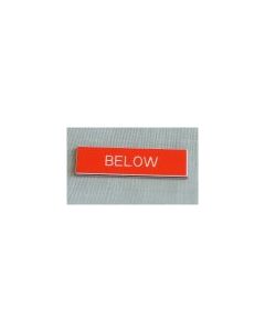Below Boat Safety Sign Red