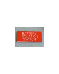 Battery Isolation Switch Boat Safety Sign Red