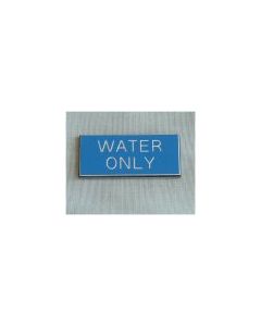Water Only Boat Safety Sign Blue