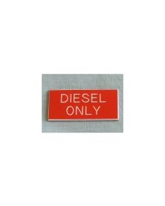 Diesel Only  Boat Safety Sign Red