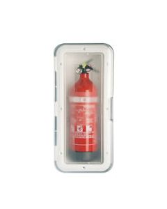 Fire Extinguisher (2kg) Storage Case White with Clear Door