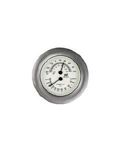 Thermometer & Hygrometer Chrome Case