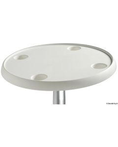 Round Moulded Table 610mm Dia White